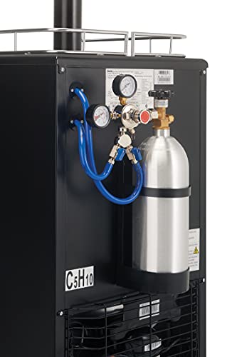 Danby DKC054A1BSL2DB 5.4 Cu.Ft. Double Tap Kegerator, Auto Defrost and Mechanical Thermostat, Keg Cooler with Scratch-Resistant Worktop and Reversible Door Hinge, Steel