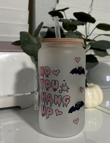 Hello Kitty Cup, Iced Coffee Cups, Halloween Cup, Halloween Decorations, Halloween Tumbler Beer Can 16oz Glass Cup