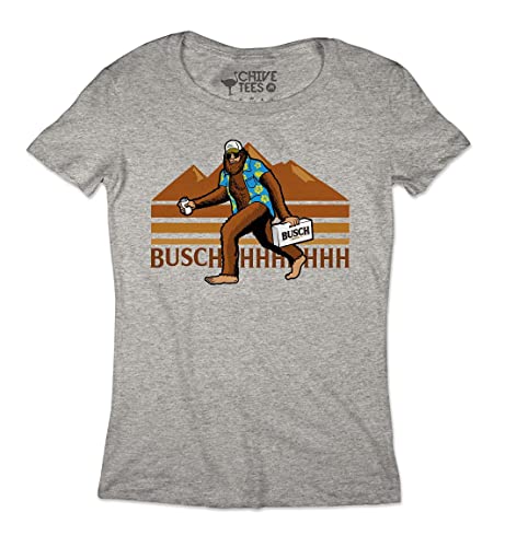 theCHIVE Big Busch Sasquatch Bigfoot Tee (Men, Medium, Grey)