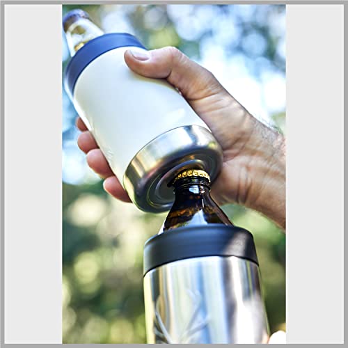 STUBiBudi Beer Can Cooler 12 oz Beer Bottle Insulator Beer Bottle Opener, 3 in 1 Universal Can Cozy Insulated Can Cooler Beer Cooler 4 in 1 Can Holder Beer Gifts Men Beer Opener (Navy)