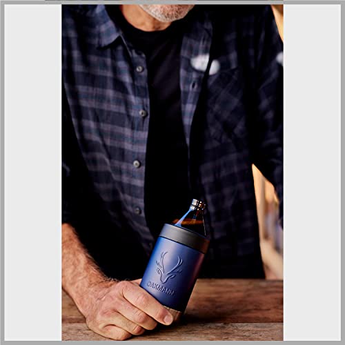 STUBiBudi Beer Can Cooler 12 oz Beer Bottle Insulator Beer Bottle Opener, 3 in 1 Universal Can Cozy Insulated Can Cooler Beer Cooler 4 in 1 Can Holder Beer Gifts Men Beer Opener (Navy)