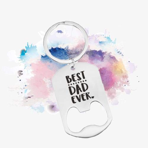 Gifts for Dad Beer Bottle Opener Keychain for Men Fathers Day Christmas Birthday Gift for Daddy Father from Daughter Son Wife