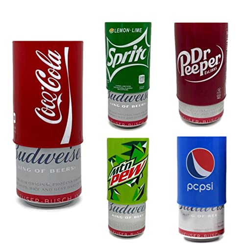 5 Pack Beer Can Covers That Look Like Soda Hide A Beer Can Silicone Sleeve Suitable for All standard 12FL OZ, Golf Accessories, beer Gifts for Men - The Beer Connoisseur® Store