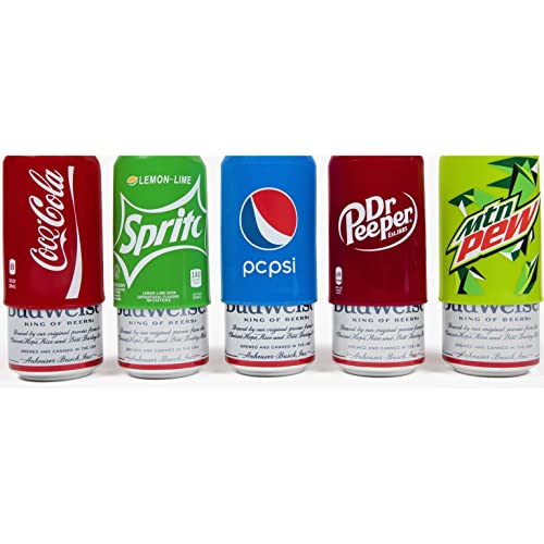 5 Pack Beer Can Covers That Look Like Soda Hide A Beer Can Silicone Sleeve Suitable for All standard 12FL OZ, Golf Accessories, beer Gifts for Men - The Beer Connoisseur® Store