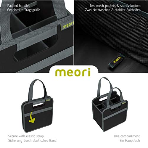 meori 6 Bottle Wine Tote Lava Black Liquor Spirits Enthusiast Tastings Grocery Shopping Glass Dividers Travel Hostess Gift (A100432)