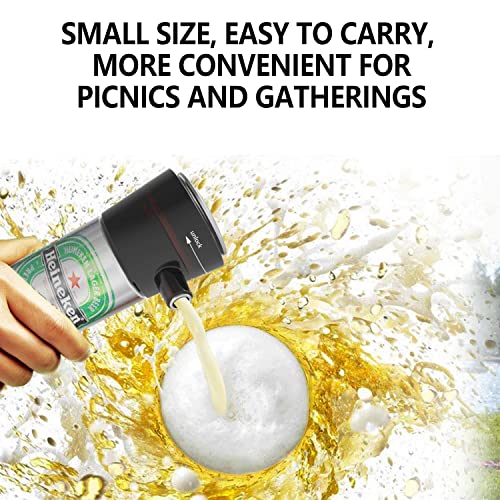 Beer Bubbler, GEEZO Portable Beer Foamer Beer Foam Machine for Bottled & Canned Beer, Beer Aerator Foam Maker Tasty Beer Partner Beer Lover Gift