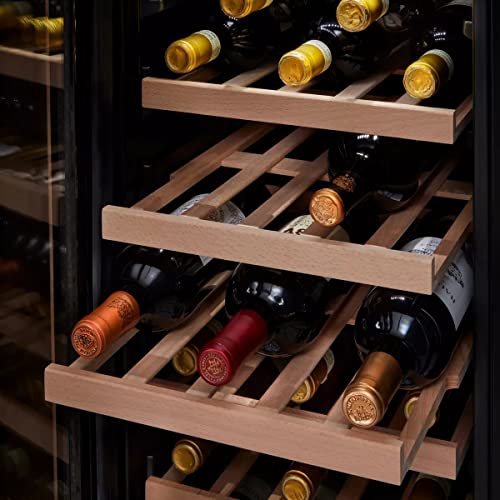 HCK Wine Cooler Fridge and Kegerator 2in1 Outdoor Refrigerator,Cellar Freestanding Refrigerator and keg fridge with tap with Digital Touch Display & Stainless Steel & Triple-Layer Tempered Glass Door