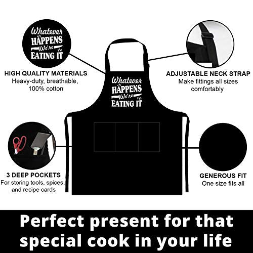 Aprons For Men With Pockets - Fathers Day Gift For Dad, Men, Grandpa, Uncle, Brother - Birthday Gifts For Men, Dad, Papa, Husband, Grandpa, Uncle, Boyfriend, Him - Grill Cooking BBQ Kitchen Chef Apron