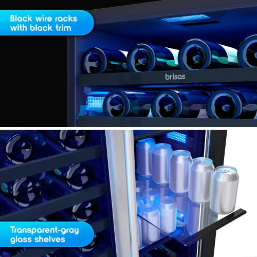 Zephyr Brisas 24 Inch (Dual Zone Wine and Beverage Cooler)Fashionable French doors make it easy to grab what you need, and PreciseTemp™ temperature control, Active Cooling Technology for even cooling and a Vibration Dampening System are cutting-edge featu