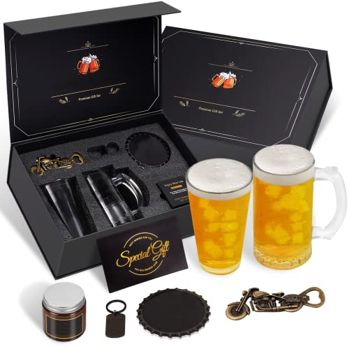 Beer Gifts for Men, Birthday Gift Basket for Beer Lovers, Gifts Box for Dad Husband Boyfriend Father's Day, Best Drinking Gifts for Him, Anniversary Wedding Brother Uncle Grandpa Unique