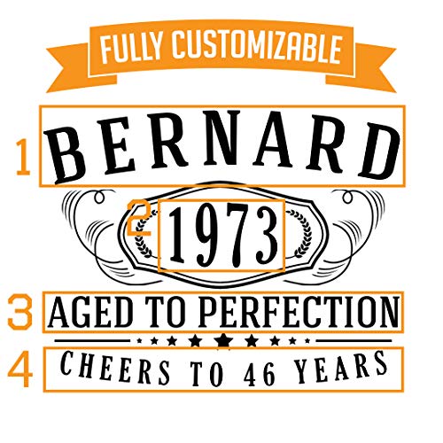 Personalized Etched 16oz Glass Beer Mug Stein - Custom Engraved Christmas Gifts for Men, Dad Drinking Birthday Glasses, Gifts for Him, Bernard