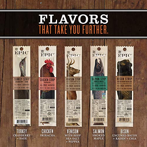 EPIC Beef Snack Strips, Wagyu Steak, Paleo Friendly Jerky, 10 ct