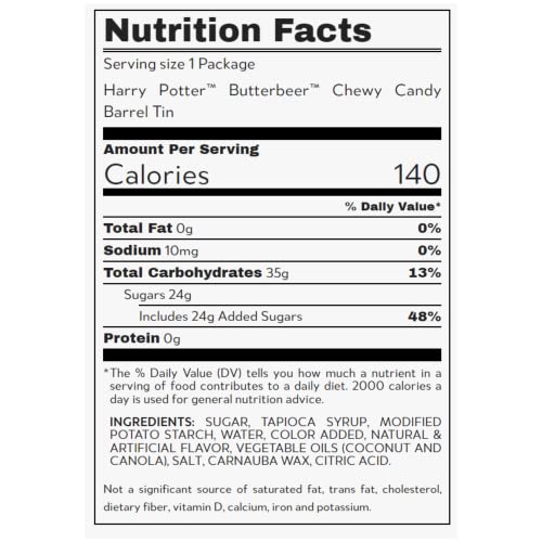 Butter Beer Chewy Candies, Butterscotch Flavored Classic Movie Inspired Candy, Small Packages for Gift Giving, Pack of 3, 2.1 Ounces