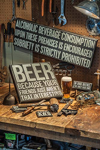 In Dog Beers Box Sign for Home Bar