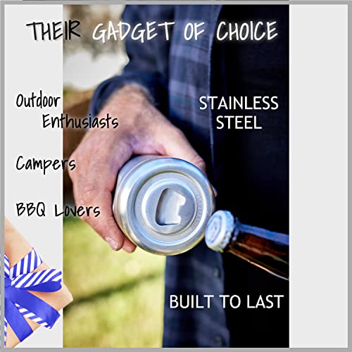 STUBiBudi Beer Can Cooler 12 oz Beer Bottle Insulator Beer Bottle Opener, 3 in 1 Universal Can Cozy Insulated Can Cooler Beer Cooler 4 in 1 Can Holder Beer Gifts Men Beer Opener (Navy)
