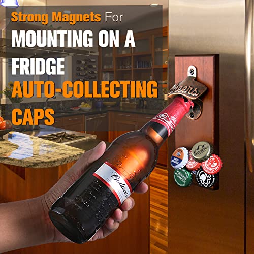 Wall Mounted Magnetic Beer Bottle Opener