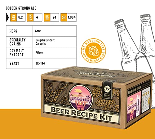 Craft a Brew - Beer Recipe Kit - Golden Strong Ale - Home Brewing Ingredient Refill - Beer Making Supplies - Includes Hops, Yeast, Malts, Extracts - 5 Gallons