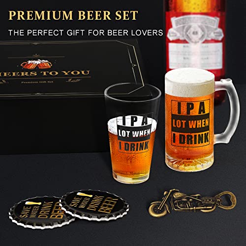 Beer Gifts for Men, Birthday Gift Basket for Beer Lovers, Gifts Box for Dad Husband Boyfriend Father's Day, Best Drinking Gifts for Him, Anniversary Wedding Brother Uncle Grandpa Unique
