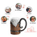 550ML Viking Drinking Cup, Stainless Handmade wood-style Beer mug for husband gift, Resin Beer Stein Tankard Coffee Mug Tea Cup, Wooden Gift Antique Men's Barrel Capacity - The Beer Connoisseur® Store