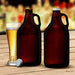 6 Amber Glass Beer Growlers Set, 64 oz. - Screw on Lid, Sturdy, Barware - Amber - The Beer Connoisseur® Store
