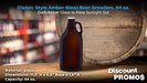 6 Amber Glass Beer Growlers Set, 64 oz. - Screw on Lid, Sturdy, Barware - Amber - The Beer Connoisseur® Store