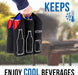 6 Pack Insulated Tote Beer Bottle Holder - Gift Idea -12 Can Carrier - Inexpensive Gift for Men - Birthday Unique Gag Koozie - The Beer Connoisseur® Store
