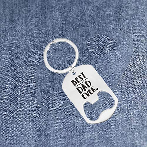 Gifts for Dad Beer Bottle Opener Keychain for Men Fathers Day Christmas Birthday Gift for Daddy Father from Daughter Son Wife