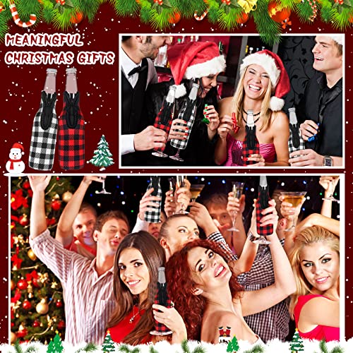 8 Pcs Christmas Beer Bottle Insulator Sleeve Plaid Pattern Neoprene Insulated Bottle Jackets Xmas Zipper Beer Bottle Sleeve Keep Bottle Beer Cold Hands Warm for 12 oz Christmas Classic Gift, 2 Styles - The Beer Connoisseur® Store