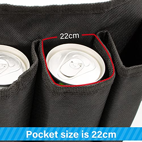 Adhafera Beer Belt, Adjustable 6 Pack Beer Belt Holder, Oxford Beer Waist Holder for Man, Women, White Elephant Game Ideas (black) - The Beer Connoisseur® Store
