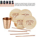 Advanced Mixology [Gift Set] Moscow Mule Mugs - 100% Pure Copper Mugs, 16 Ounce Set of 4 Stylish Designed Mugs with 4 Artisan Hand Crafted Wooden Coasters - The Beer Connoisseur® Store