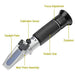 aichose Brix Refractometer with ATC, Dual Scale - Specific Gravity & Brix, Hydrometer in Wine Making and Beer Brewing, Homebrew Kit - The Beer Connoisseur® Store