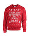 All Things Apparel It's the Most Wonderful Time for Beer Ugly Sweater Crew Sweatshirt - Med Red (ATA-B110) - The Beer Connoisseur® Store