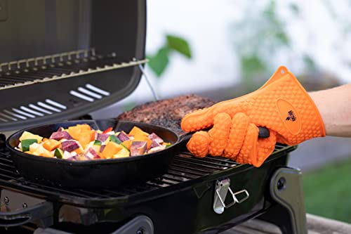 AMZ BBQ CLUB Grilling Accessories - Silicone BBQ Gloves, Food Grade Meat Claws, Digital Grilling Thermometer | BBQ Set for Cooking Grilling Barbecue Roasting Baking Open Flame - The Beer Connoisseur® Store