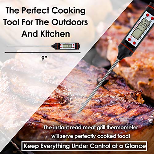 AMZ BBQ CLUB Grilling Accessories - Silicone BBQ Gloves, Food Grade Meat Claws, Digital Grilling Thermometer | BBQ Set for Cooking Grilling Barbecue Roasting Baking Open Flame - The Beer Connoisseur® Store