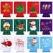 Aneco 12 Pack Christmas Can Sleeves Christmas Can Coolers Sleeves Holiday Theme Drink Holders 12 Festive Winter Designs Can Sleeves for Christmas Party - The Beer Connoisseur® Store