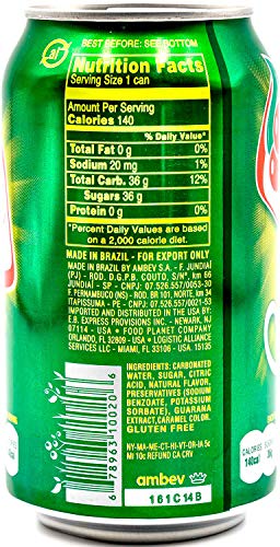 Antarctica - Soda Guarana - 11.83 Fl. Oz. (PACK OF 12) | Guaraná - 350ml - The Beer Connoisseur® Store