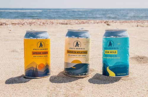 Athletic Brewing Company Craft Non-Alcoholic Beer - 12 Pack x 12 Fl Oz Cans - Cerveza Atletica - Low-Calorie, Award Winning - Rich Aroma and Flavor Balanced with Light Spicy and Floral Notes - The Beer Connoisseur® Store