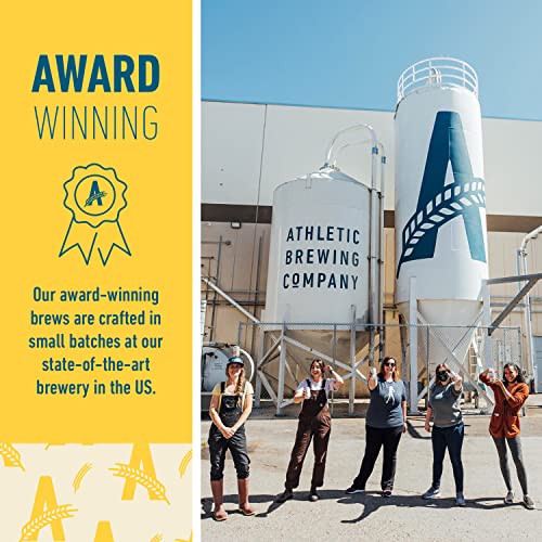 Athletic Brewing Company Craft Non-Alcoholic Beer - 12 Pack x 12 Fl Oz Cans - Cerveza Atletica - Low-Calorie, Award Winning - Rich Aroma and Flavor Balanced with Light Spicy and Floral Notes - The Beer Connoisseur® Store