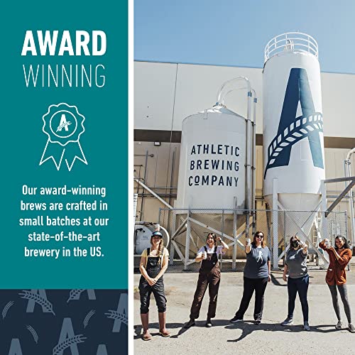 Athletic Brewing Company Craft Non-Alcoholic Beer - 6-Pack of All Out, Upside Dawn, Run Wild IPA, and Cerveza Atletica - Low-Calorie, Award Winning - All Natural Ingredients For A Great Tasting Drink - 12 Fl Oz Cans - The Beer Connoisseur® Store