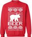 Awkwardstyles Ugly Christmas Beer Deer Sweater Holidays Sweatshirts L Red - The Beer Connoisseur® Store