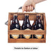 BARGIFTS Wooden 6-Bottle Caddy with Bottle Opener, build in a Removable Middle Divider Metal Bottle Opener… (Brown) - The Beer Connoisseur® Store