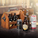 BARGIFTS Wooden 6-Bottle Caddy with Bottle Opener, build in a Removable Middle Divider Metal Bottle Opener… (Brown) - The Beer Connoisseur® Store