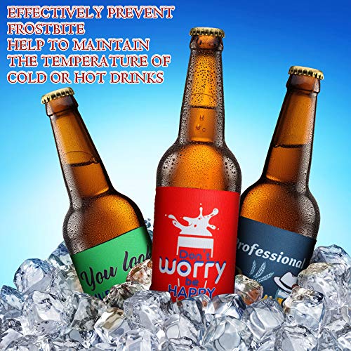 Beer Can Sleeves Beer Can Coolers Funny Quotes Neoprene Drink Cooler Sleeves for Cans and Bottles (4.9 x 3.7 Inch, 8) - The Beer Connoisseur® Store