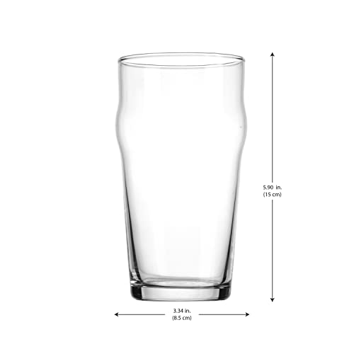 Beer Glasses Set of 6 British 20 Oz. Pint Glasses By Glavers, Uniquely Designed Easy-Grip European Pub Beer Pilsner Tumblers for Wheat, Ale, Juice, Cocktails, Great Gift for Men. - The Beer Connoisseur® Store