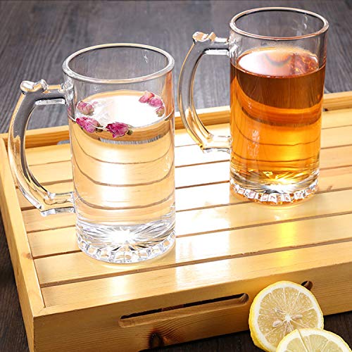Beer Mugs Set,Glass Mugs With Handle 16oz,Large Beer Glasses For Freezer,Beer Cups Drinking Glasses 500ml,Pub Drinking Mugs Stein Water Cups For Bar,Alcohol,Beverages Set of 8 KTZB02… - The Beer Connoisseur® Store