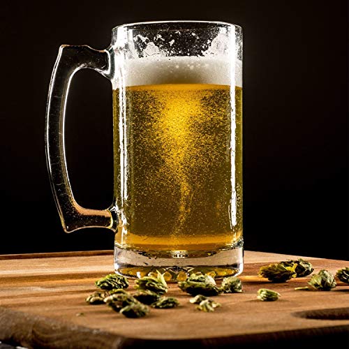 Beer Mugs Set,Glass Mugs With Handle 16oz,Large Beer Glasses For Freezer,Beer Cups Drinking Glasses 500ml,Pub Drinking Mugs Stein Water Cups For Bar,Alcohol,Beverages Set of 8 KTZB02… - The Beer Connoisseur® Store