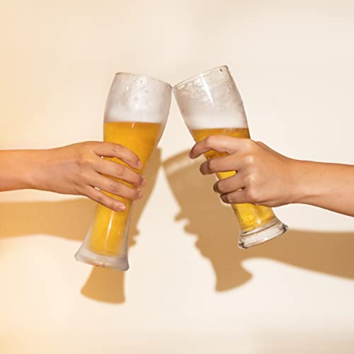 BELLAFORTE - Shatterproof Plastic Beer Glasses - 16oz, Set of 6, Atlas Cove Beer Glasses - Dishwasher Safe Plastic Beer Glasses - Unbreakable Glassware for Indoor and Outdoors - BPA free - The Beer Connoisseur® Store