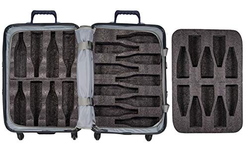 BierGardeValise - Beer Travel Suitcase - Up to 19 bottles - All bottle sizes (Black) - The Beer Connoisseur® Store