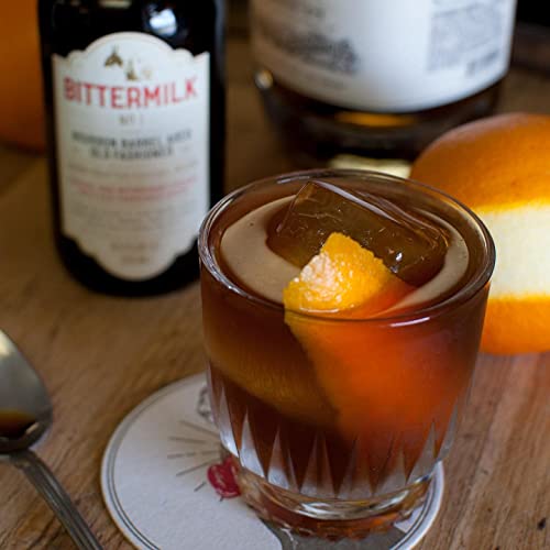 Bittermilk No.1 Bourbon Barrel Aged Old Fashioned Mix - All Natural Handcrafted Cocktail Mixer - Old Fashioned Syrup - More Complex than Bitters & Simple Syrup - The Beer Connoisseur® Store