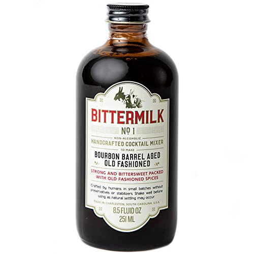 Bittermilk No.1 Bourbon Barrel Aged Old Fashioned Mix - All Natural Handcrafted Cocktail Mixer - Old Fashioned Syrup - More Complex than Bitters & Simple Syrup - The Beer Connoisseur® Store